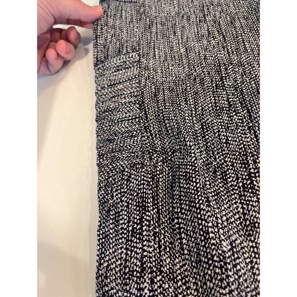 Athleta Black & White Moto Leggings Textured High-Rise Stretchy Ankle-Length Zip - Picture 2 of 9